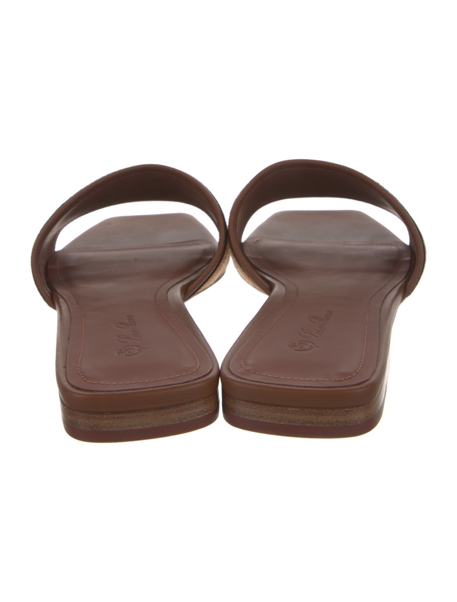 Loro Piana The Suitcase Leather Slides